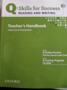Q: Skills For Success Reading And Writing 3 Teacher's Handbook CD'li