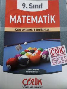 9. Sınıf Matematik Konu Anlatımlı Soru Bankası