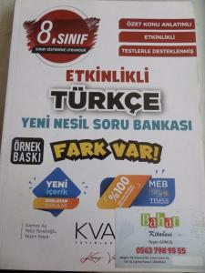 8. Sınıf Etkinlikli Türkçe Yeni Nesil Soru Bankası