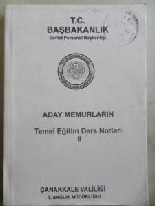 Aday Memurların Temel Eğitim Ders Notları II