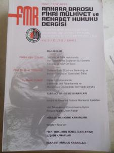 Ankara Barosu Fikri Mülkiyet ve Rekabet Hukuku Dergisi 2005 / 1