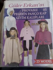 Güler Erkan No 85 - Provasız Pelerin Panço Kap Giyim Kalıpları