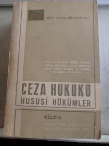 Ceza Hukuku Hususi Hükümler Cilt 1