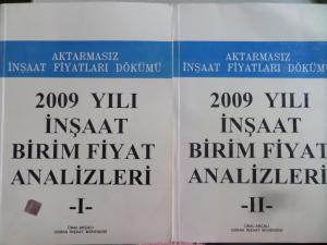 2009 Yılı İnşaat Birim Fiyat Analizleri I-II
