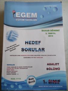 1. Sınıf Adalet Bölümü Hedef Sorular