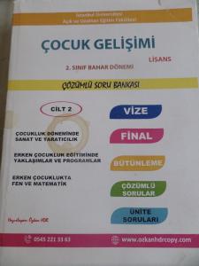 Çocuk Gelişimi 2. Sınıf Bahar Dönemi Çözümlü Soru Bankası 2. Cilt