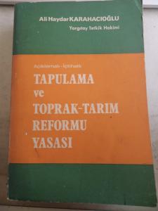 Tapulama ve Toprak - Tarım Reformu Yasası