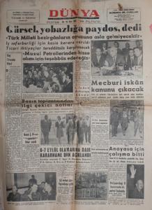 Dünya Gazetesi 18 Ekim 1960 - Gürsel, Yobazlığa Paydos, Dedi