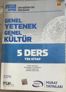 KPSS 2018 Genel Yetek Genel Kültür 5 Ders Tek Kitap