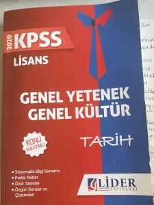 KPSS 2020 Lisans Konu Anlatımlı Tarih