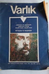 Varlık Dergisi 1984 /  920 - Ritsos 75 Yaşında