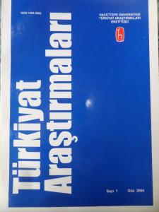 Türkiyat Araştırmaları Dergisi 2004 / 1