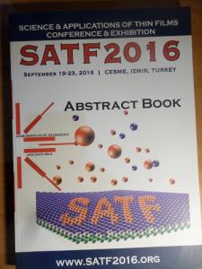 Satf2016 Abstract Book / September 19-23 Ceşme, İzmir, Turkey