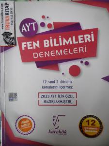 AYT Fen Bilimleri Denemeleri - 12 Çözümlü Deneme