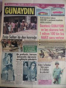Günaydın Gazetesi 5 Ekim 1974 - Eyüp Sultan'da Dua Kuyruğu