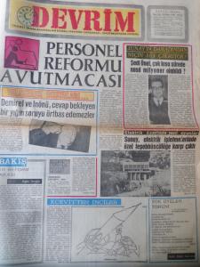 Devrim Gazetesi 28 Nisan 1970 - Personel Reformu Avutmacası