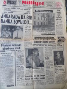 Milliyet Gazetesi 22 Nisan 1971 - Ankarada da Bir Banka Soyuldu