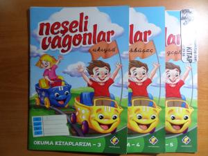 Neşeli Vagonlar - Okuma Kitaplarım 3-4-5 / Okuma Yazmaya Hazırlık Seti 3 Adet