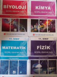 11. Sınıf Üniversiteye Hazırlık Soru Bankası Kitapları / 4 Adet (İkinci El)