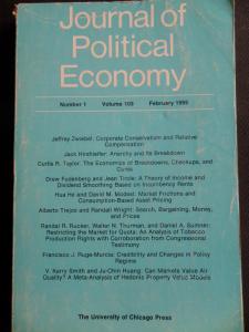 Journal Of Political Economy 1995 / Number 1 Volume 103