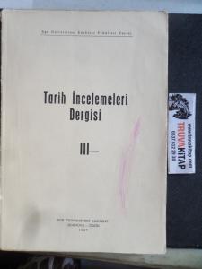 Tarih İncelemeleri Dergisi III