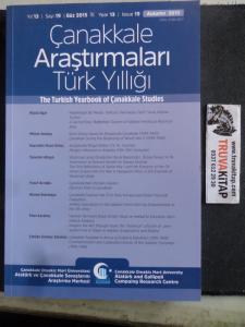 Çanakkale Araştırmaları Türk Yıllığı 2015 / 19