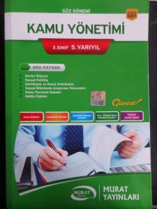 3. Sınıf 5. Yarıyıl Kamu Yönetimi