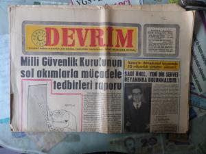 Devrim Gazetesi / 14 Nisan 1970 - Milli Güvenlik Kurulunun Sol Akımlarla Mücadele Tedbirleri Raporu
