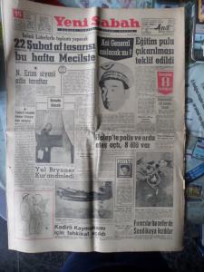 Yeni Sabah 15 Nisan 1962 - 22 Şubat Af Tasarısı Bu Hafta Mecliste
