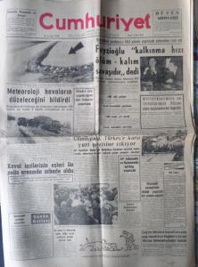 Cumhuriyet 3 Mart 1963 - Feyzioğlu ''Kalkınma Hzı Ölüm Kalım Savaşıdır ,, Dedi