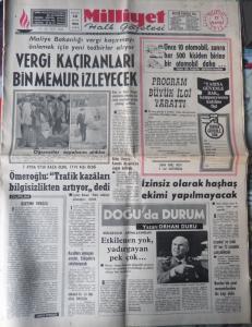 Milliyet Halk Gazetesi 17 Mayıs 1971 - Vergi Kaçıranları Bin Memur İzleyecek