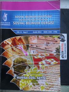 Sosyal Bilimler Dergisi 2013 / 3 - Manisa Özel Sayısı