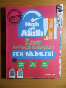 8. Sınıf Hızlı ve Akıllı Haftalık Denemeler Fen Bilimleri