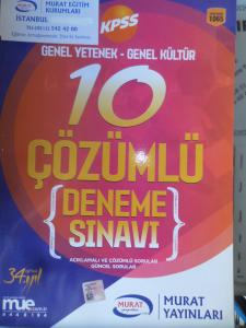 KPSS Genel Yetenek Genel Kültür 10 Çözümlü Deneme Sınavı