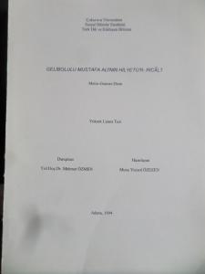 Gelibolulu Mustafa Ali'nin Hilyetü'r-Rical'i ( Yüksek Lisans Tezi )
