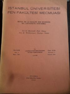 İstanbul Üniversitesi Fen Fakültesi Mecmuası 1953 / 4