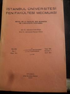 İstanbul Üniversitesi Fen Fakültesi Mecmuası 1954 / 2