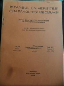 İstanbul Üniversitesi Fen Fakültesi Mecmuası 1954 / 3