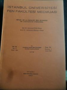 İstanbul Üniversitesi Fen Fakültesi Mecmuası 1955 / 2