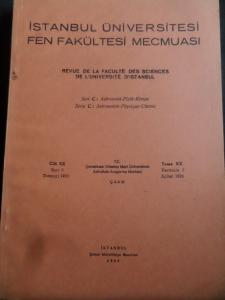 İstanbul Üniversitesi Fen Fakültesi Mecmuası 1955 / 3