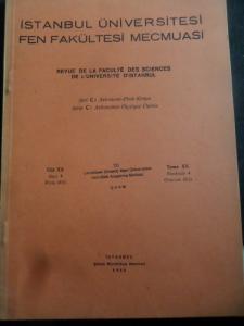 İstanbul Üniversitesi Fen Fakültesi Mecmuası 1955 / 4