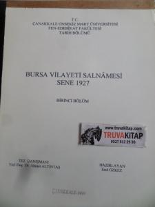 Bursa Vilayeti Salnamesi Birinci Bölüm