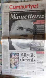Cumhuriyet Gazetesi 10 Kasım 2023 - Büyük Atatürk'ün Aramızdan Ayrılışının 85. Yıldönümü