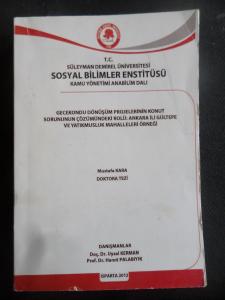 Süleyman Demirel Üniversitesi Sosyal Bilimler Enstitüsü Kamu Yönetimi Anabilim Dalı