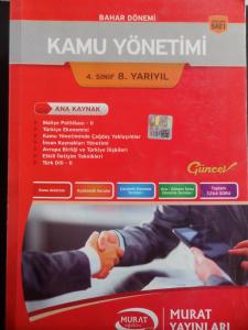 4. Sınıf 8. Yarıyıl Kamu Yönetimi Ana Kaynak (Yayın Kodu 5481)