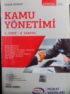 4. Sınıf 8. Yarıyıl Kamu Yönetimi Ana Kaynak (Yayın Kodu 5481)