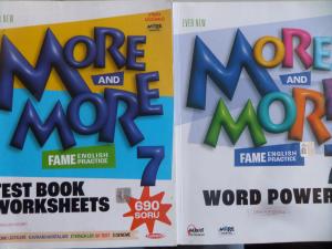 More and More 7 Fame English Practice Test Book Worksheets + Word Power (İkinci El)