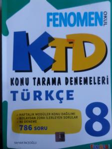 8. Sınıf Türkçe Konu Tarama Denemeleri