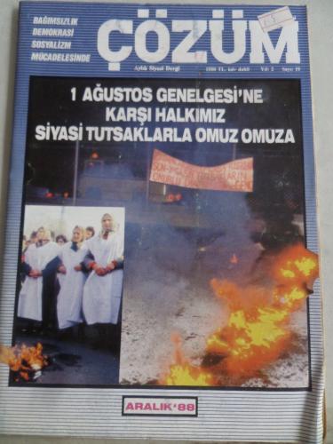 Çözüm Aylık Siyasi Dergi 1988 / 19