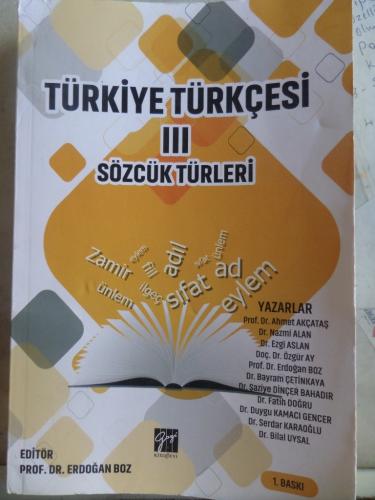 Türkiye Türkçesi III Sözcük Türleri Erdoğan Boz